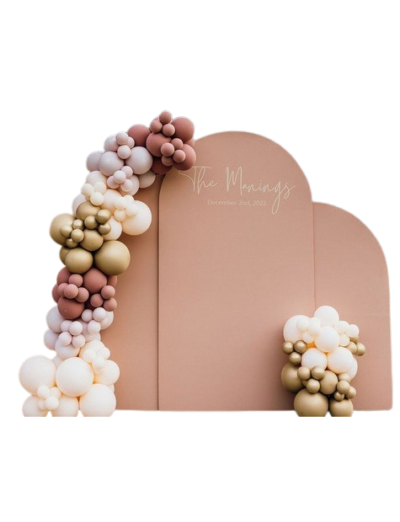 3 Piece Wooden Arch Backdrop Set